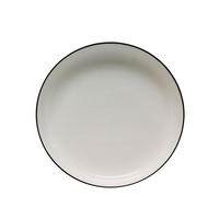DESSERTTELLERSET Weiß, Schwarz 2-teilig 20,8 cm Oslo  - Schwarz/Weiß, Design, Keramik (20,8cm) - Novel