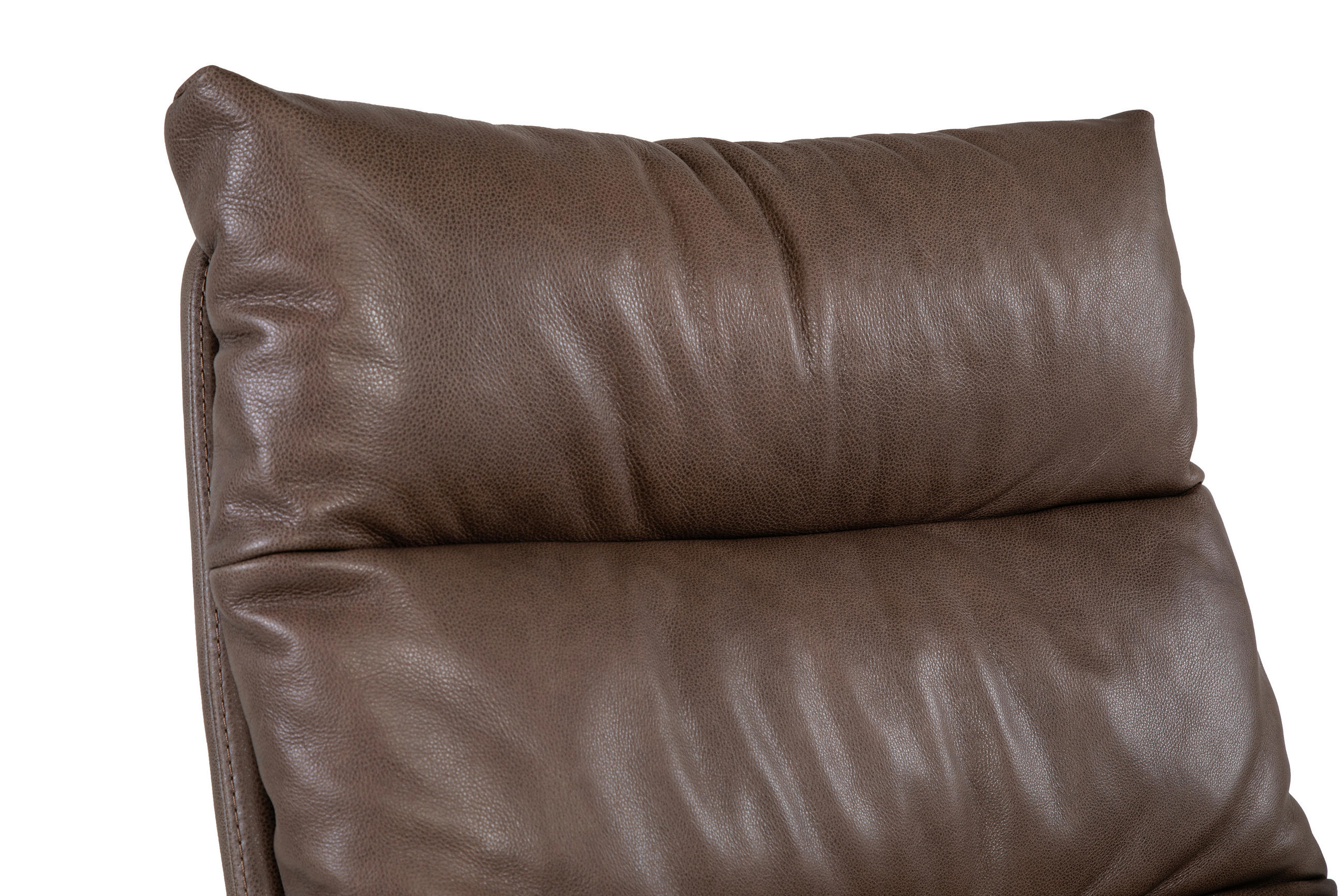 SESSEL in Echtleder Dunkelbraun  - Dunkelbraun/Schwarz, MODERN, Leder/Metall (80/103/91cm) - Designwerk