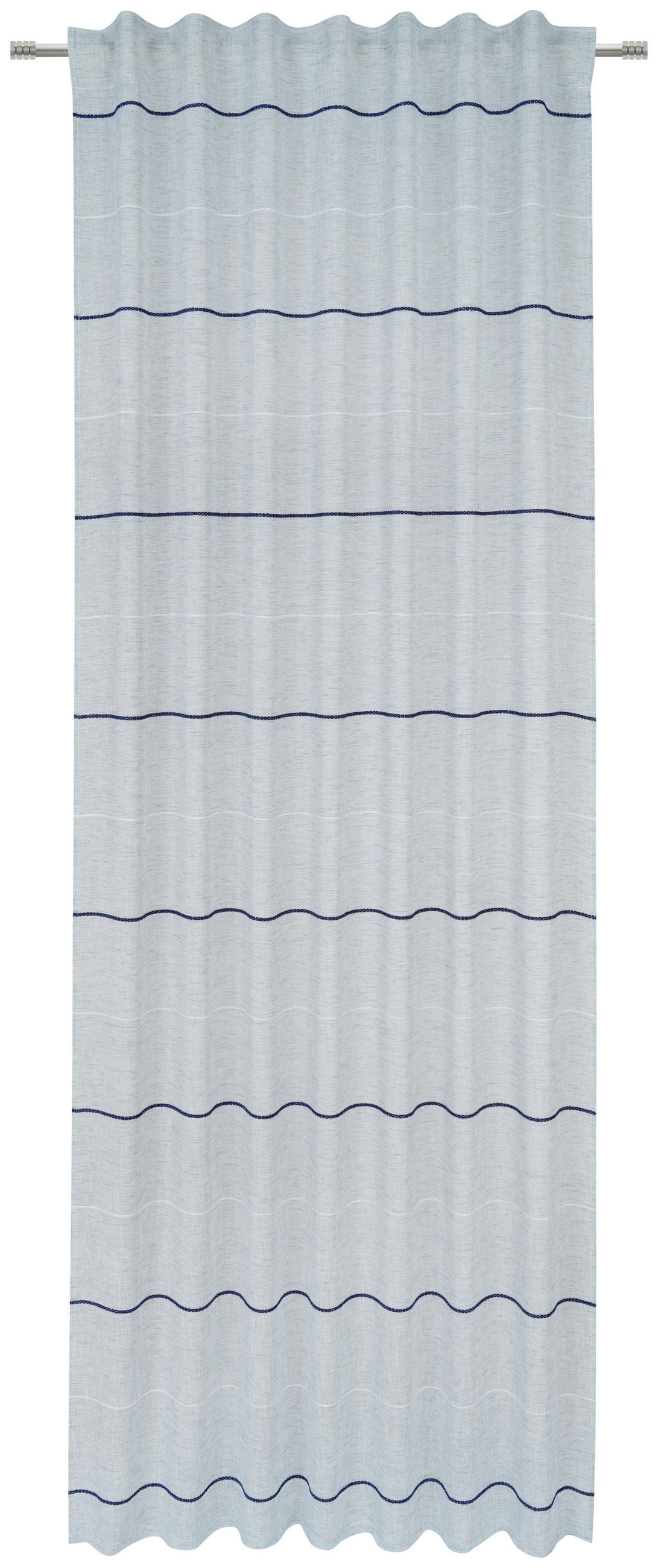 FERTIGVORHANG halbtransparent  - Blau, Design, Textil (140/245cm) - Esposa