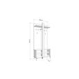 GARDEROBE  in 89,5/191/33 cm  - Schwarz/Eiche Artisan, MODERN, Holzwerkstoff (89,5/191/33cm) - Carryhome