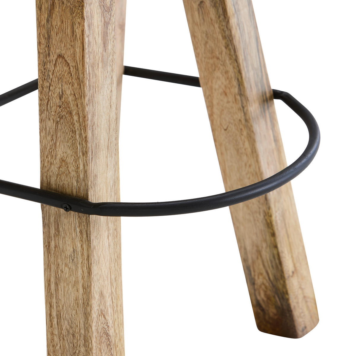 BARHOCKER Echtleder Grün Mangoholz Hartholz Typenauswahl  - Naturfarben/Grün, LIFESTYLE, Leder/Holz (43/74/37cm) - Landscape