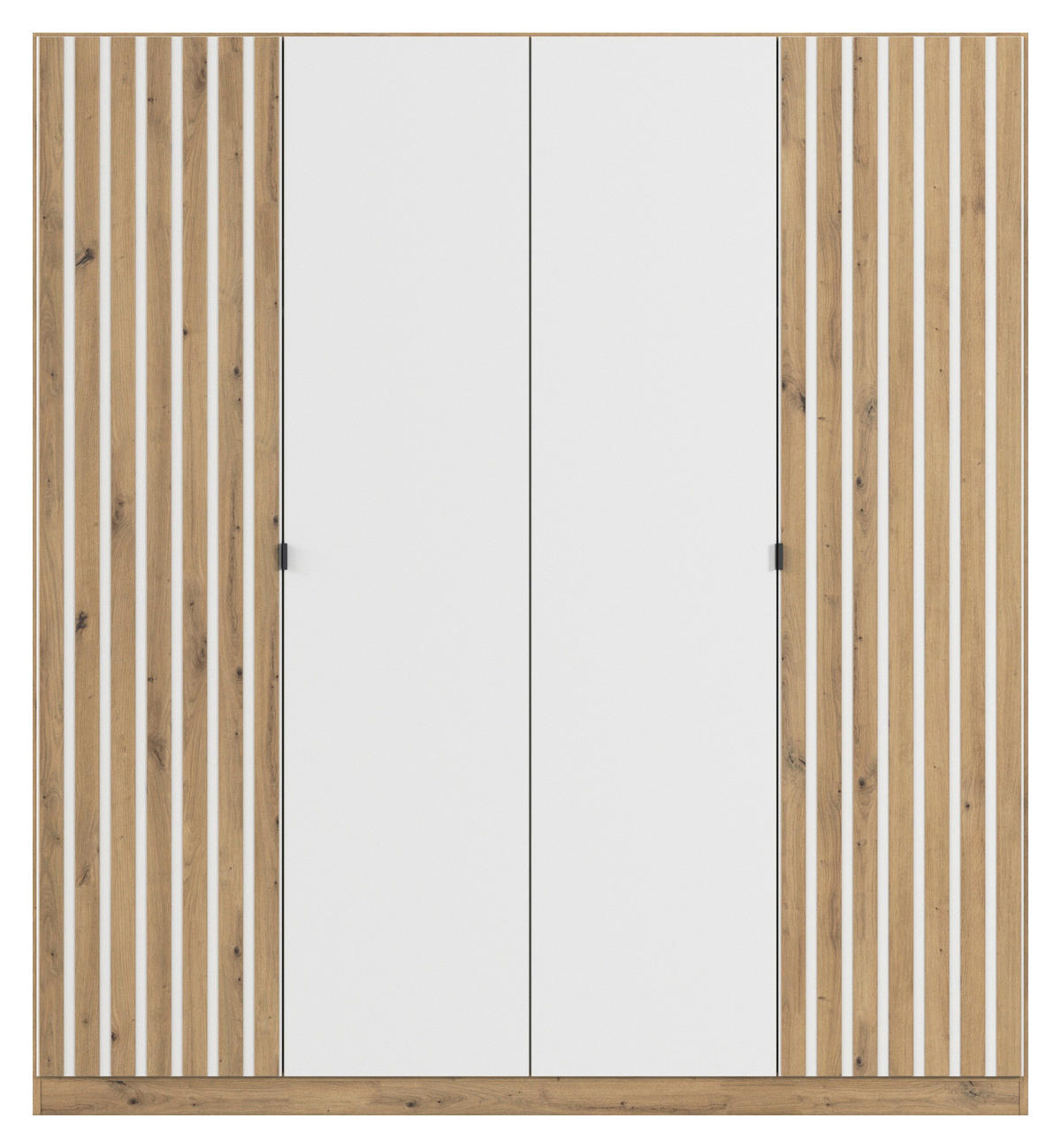 DREHTÜRENSCHRANK  in Weiß, Eiche Artisan  - Eiche Artisan/Weiß, MODERN, Holzwerkstoff/Metall (181/197/54cm) - Rauch Möbel