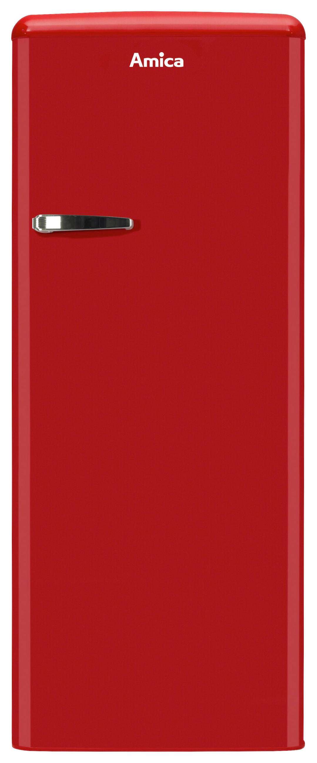KÜHLSCHRANK 55/144/61,5 cm KSR 364 150 R  - Rot, Basics, Glas/Metall (55/144/61,5cm) - Amica