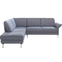 ROHOVÁ SEDACIA SÚPRAVA, textil, svetlosivá - svetlosivá/hliníková, Konventionell, kov/textil (187/246cm) - Ada Austria