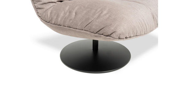 SESSEL in Flachgewebe Taupe  - Taupe/Schwarz, MODERN, Textil/Metall (86/92/99cm) - Belluti