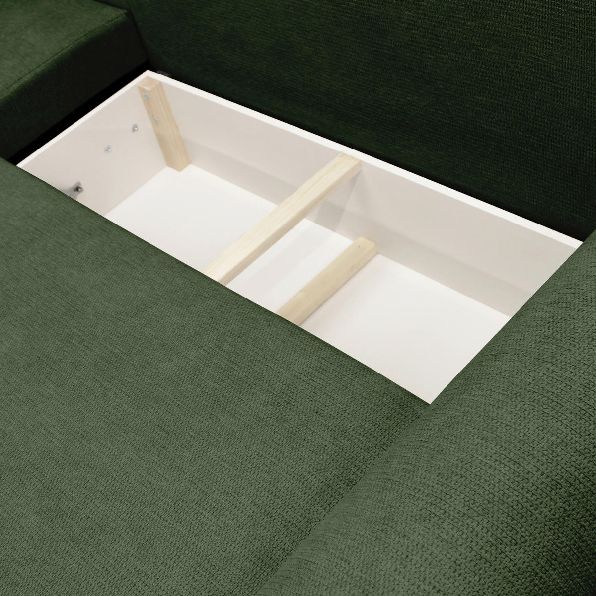 ECKSOFA Grün Struktur  - Schwarz/Grün, Design, Kunststoff/Textil (160/250cm) - MID.YOU