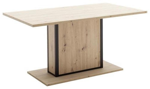 ESSTISCH 160/90/77 cm Anthrazit, Eichefarben rechteckig - Eichefarben/Anthrazit, Design (160/90/77cm) - Carryhome