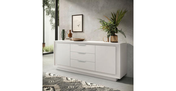 SIDEBOARD Weiß 180/80/50 cm - Weiß, MODERN, Holzwerkstoff (180/80/50cm) - Carryhome