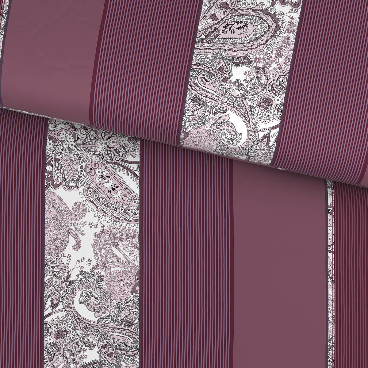 BETTWÄSCHE 2-teilig STRIPES DK Satin 140/200 cm  - Violett, Design, Textil (140/200cm) - Dieter Knoll