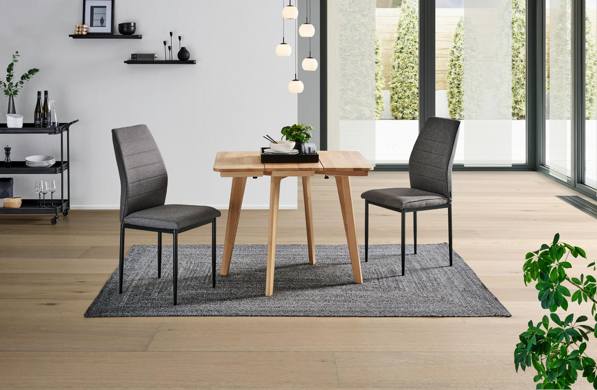KLAPPTISCH Kernbuche massiv rechteckig Kernbuche  - Kernbuche, Natur, Holz (94/75/75cm) - Livetastic