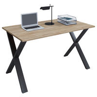 SCHREIBTISCH 140/50/76 cm  in Schwarz, Sonoma Eiche  - Schwarz/Sonoma Eiche, MODERN, Holzwerkstoff/Metall (140/50/76cm) - MID.YOU