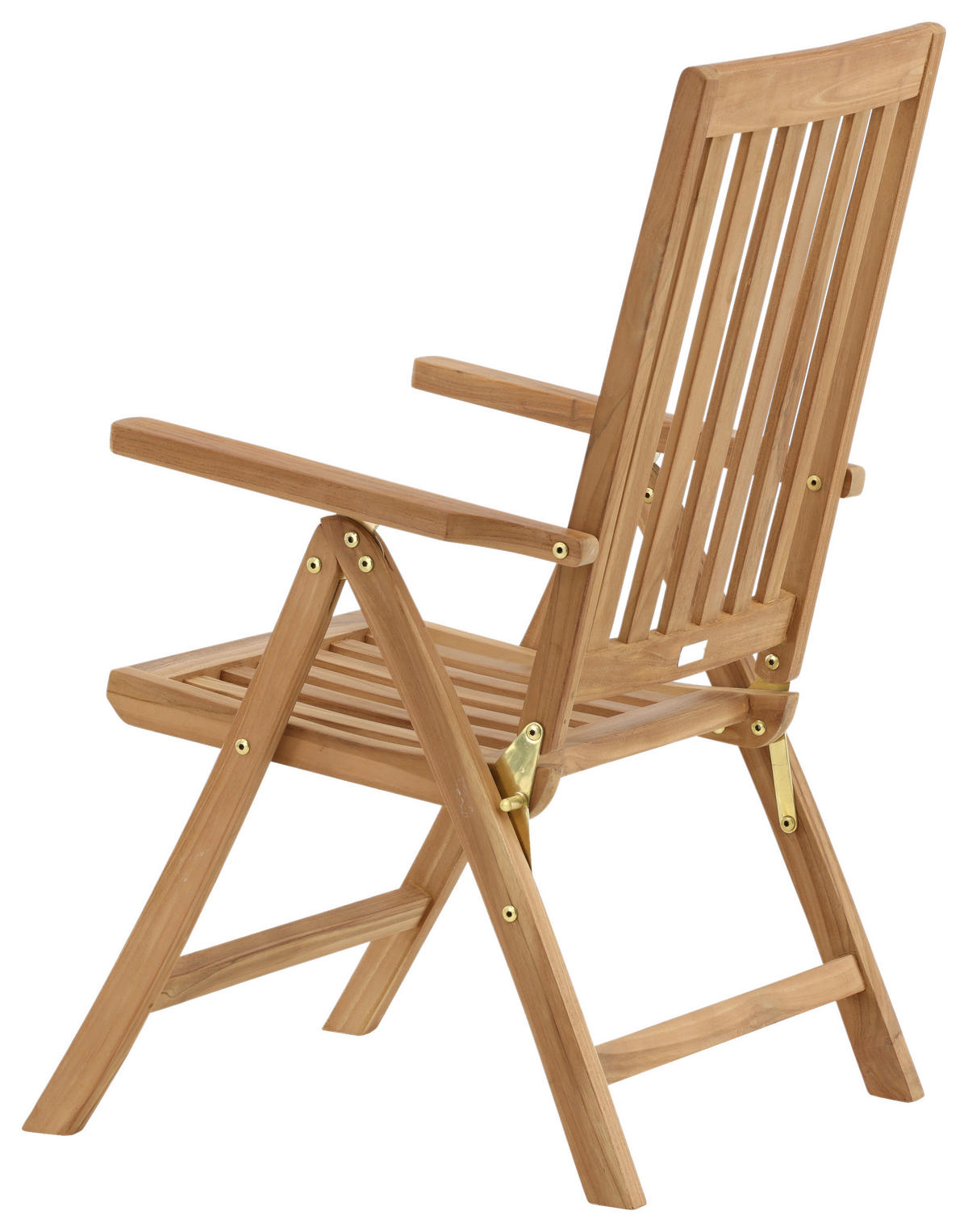 KLAPPSTUHL in Holz Teakfarben  - Teakfarben, KONVENTIONELL, Holz (62/105/73cm) - Gardenson