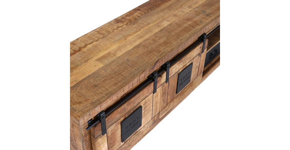 LOWBOARD  in 200/50/45 cm  - Schwarz/Braun, LIFESTYLE, Holz/Metall (200/50/45cm) - Landscape