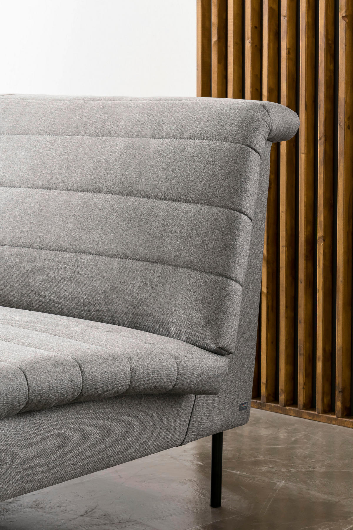 ECKSOFA in Webstoff Graubraun  168/274 cm  - Graubraun/Schwarz, Design, Textil/Metall (168/274cm) - LOOKS by W.Joop