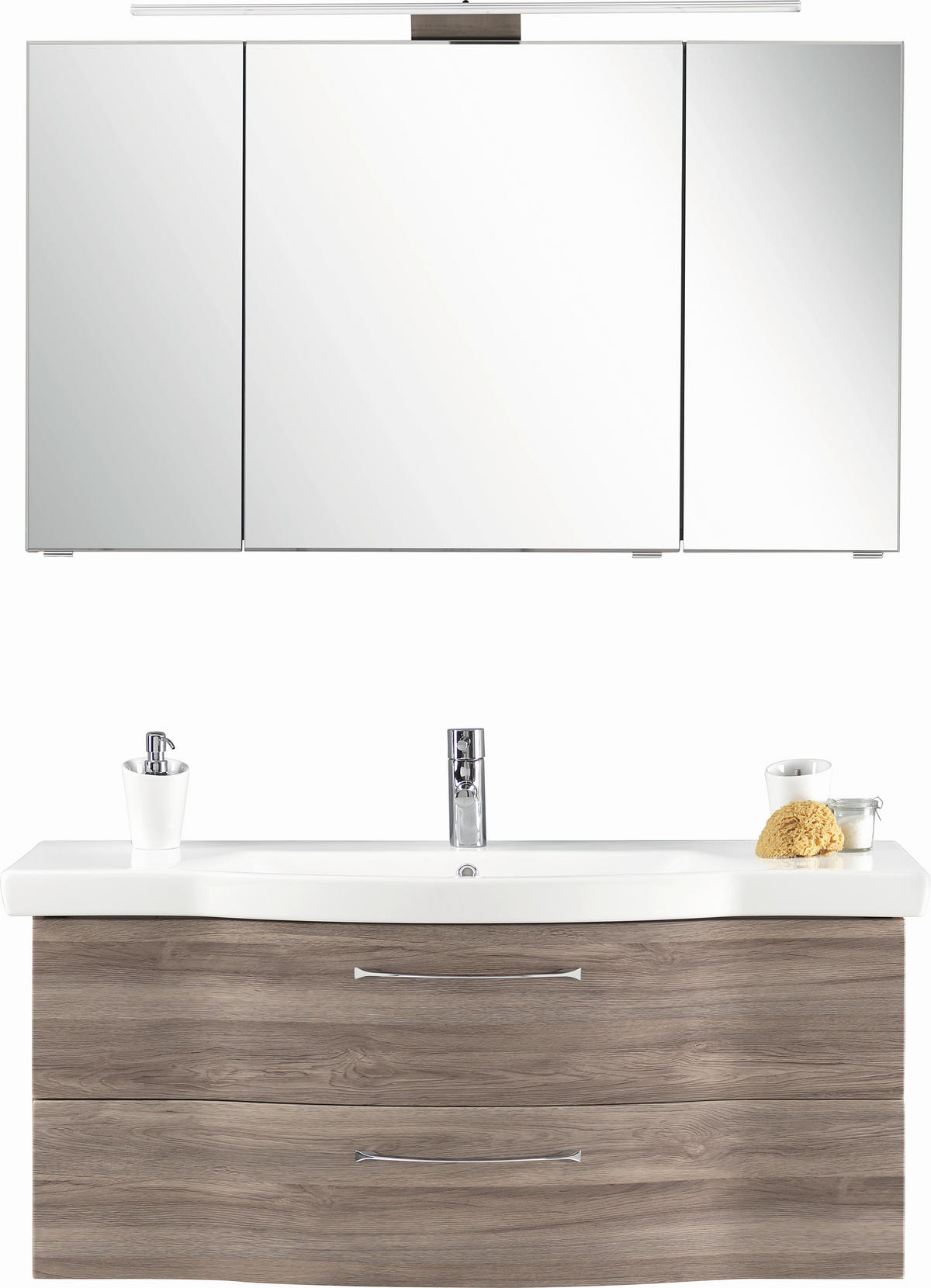 BADEZIMMER  in 122 cm  - Eichefarben, Design, Holzwerkstoff (122cm) - Sadena