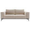 2-SITZER-SOFA in beflockt Beige  - Beige/Creme, Design, Holz/Textil (250/87/95cm) - MID.YOU