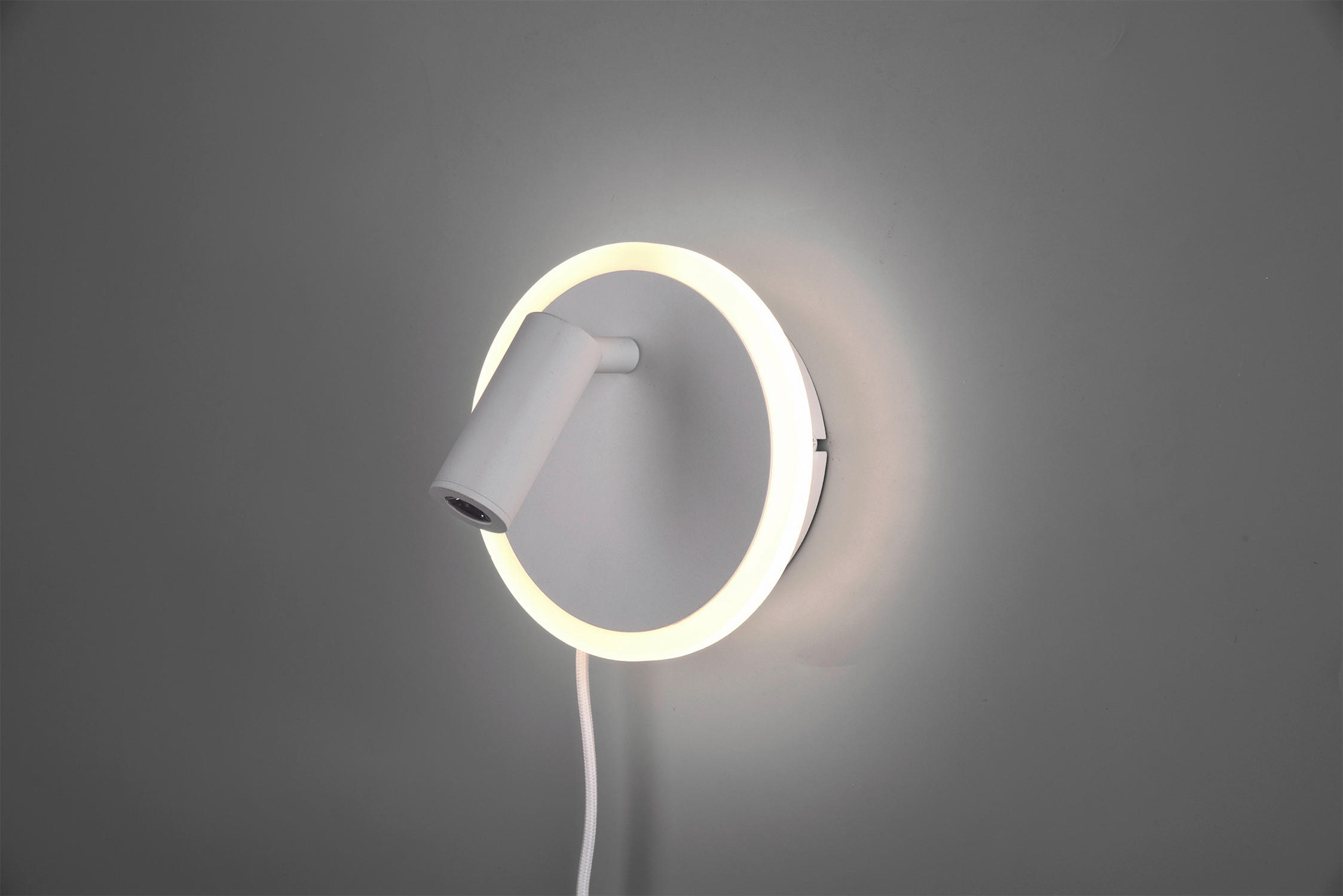 APLICĂ DE PERETE CU LED - alb, Basics, plastic/metal (15cm)