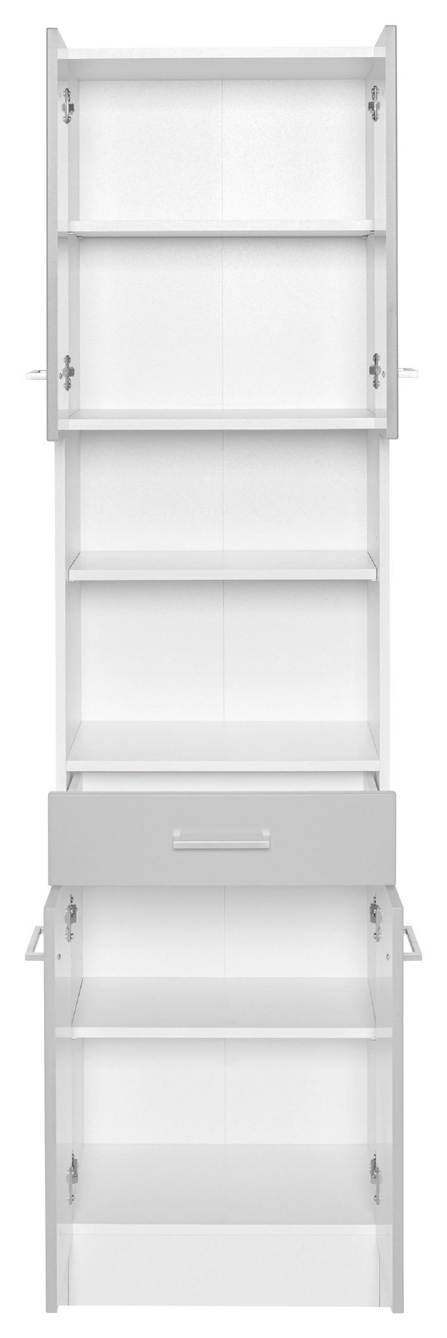 HÖGSKÅP  - vit/ljusgrå, Modern, metall/trämaterial (50/190/35cm) - Held