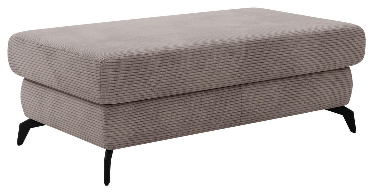 HOCKER in Textil Taupe  - Taupe/Schwarz, Konventionell, Textil/Metall (121/45/67cm) - Sit & More