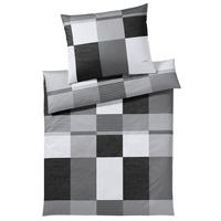 BETTWÄSCHE Plaza Squares Makosatin 140/200 cm  - Schwarz, Basics, Textil (140/200cm) - Joop!