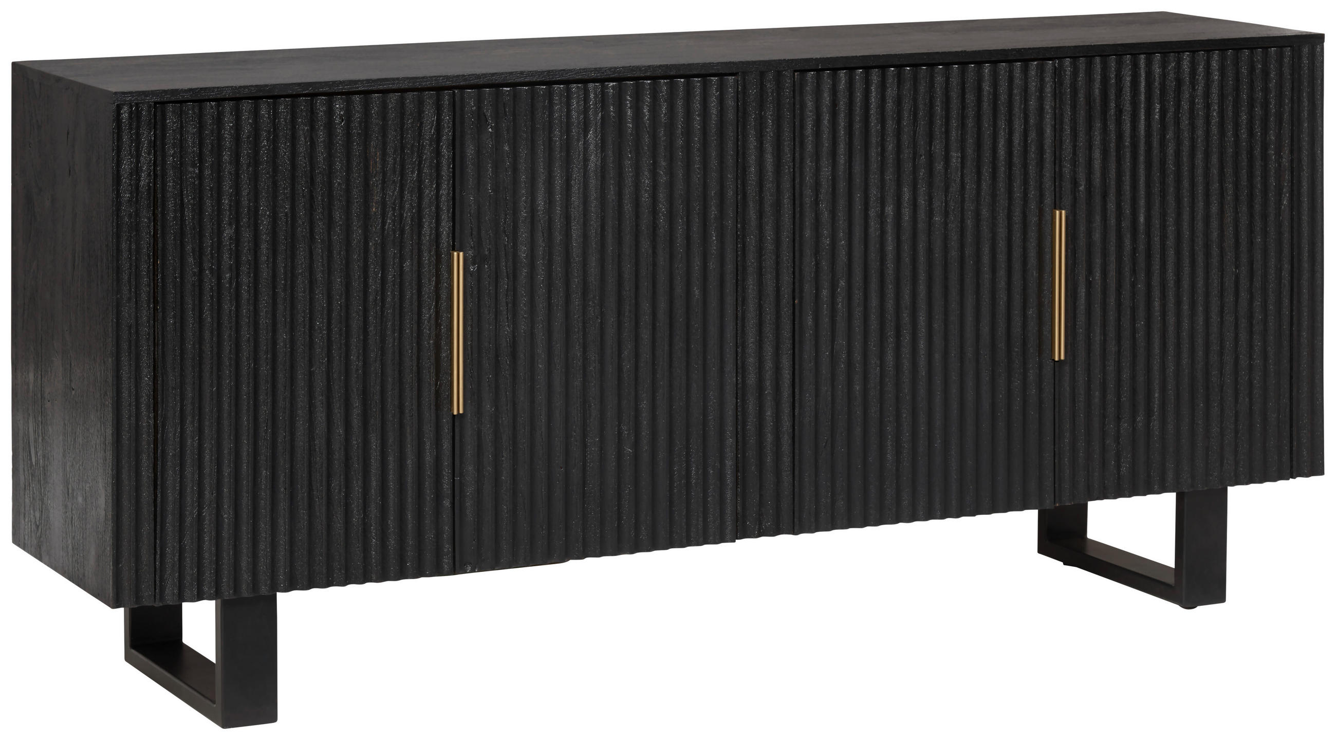 SIDEBOARD  in 180/80/40 cm  - Goldfarben/Schwarz, Design, Holz/Metall (180/80/40cm) - Livetastic