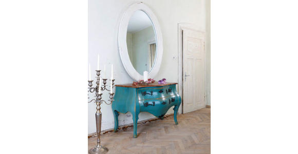SIDEBOARD in 122/86/57 cm - Blau/Messingfarben, Design, Holz/Metall (122/86/57cm) - Landscape