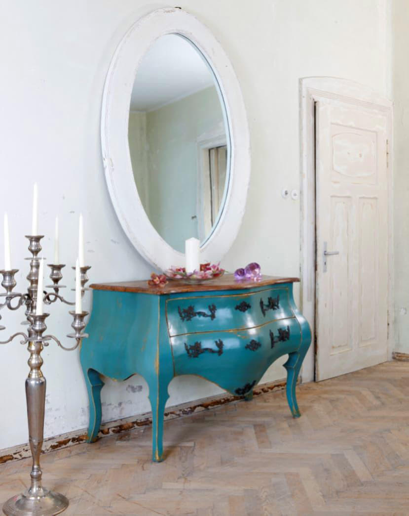 SIDEBOARD  in 122/86/57 cm  - Blau/Messingfarben, Design, Holz/Metall (122/86/57cm) - Landscape
