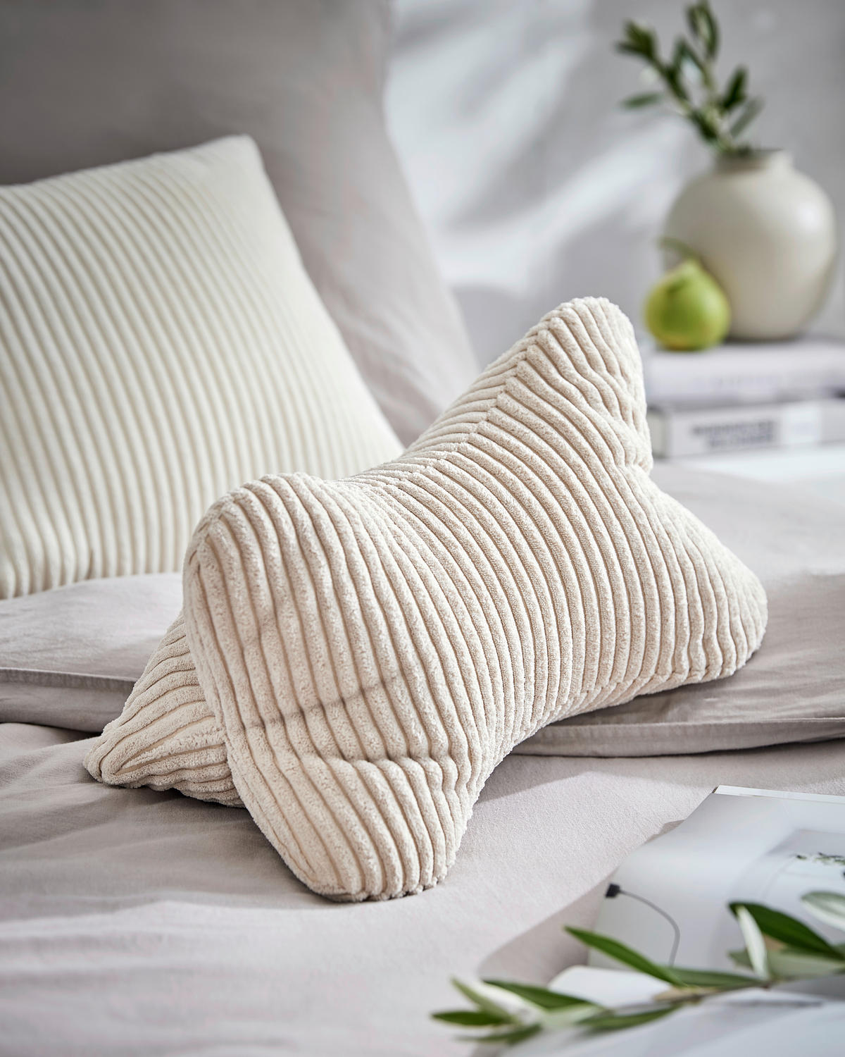 ZIERKISSEN  - Greige, Basics, Textil (35/16cm)