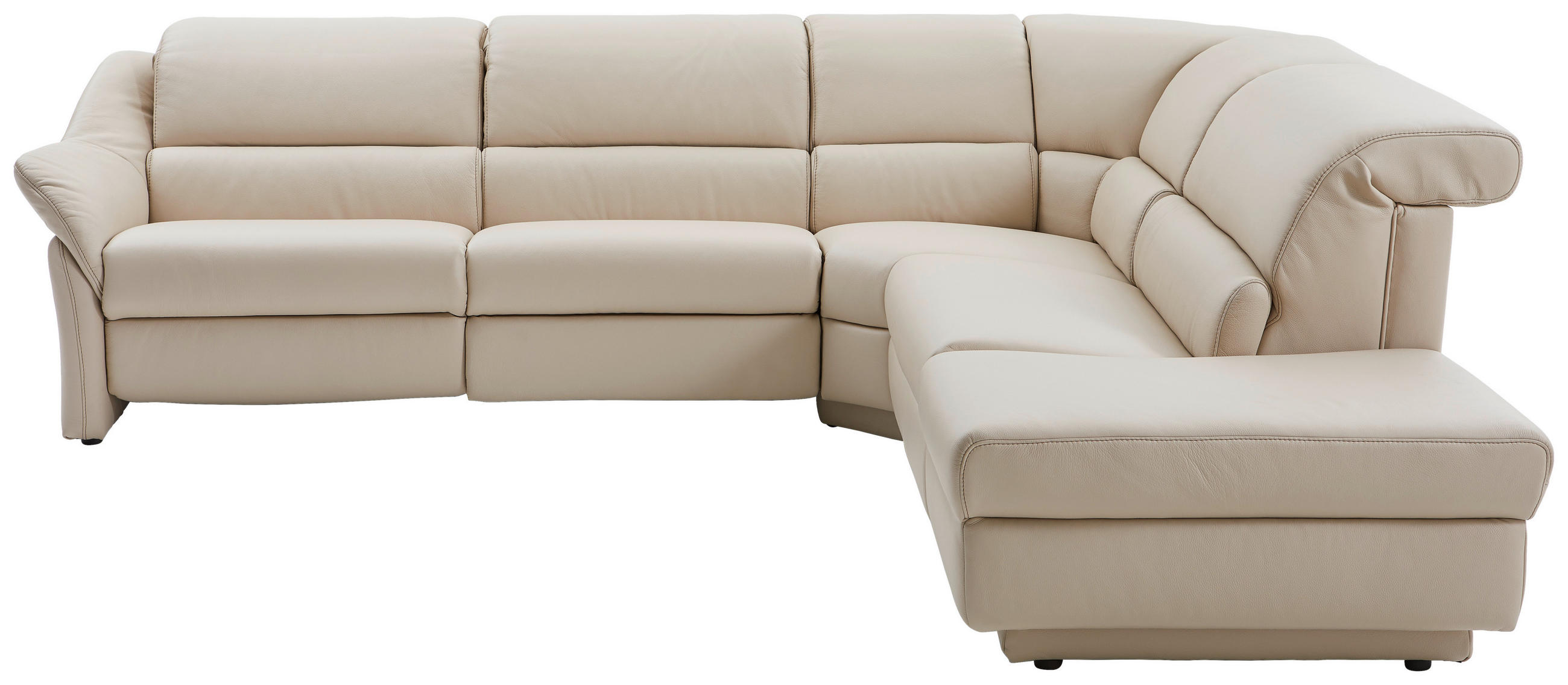 ECKSOFA in Echtleder Hellgrau  - Hellgrau/Bronzefarben, Konventionell, Leder (271/288cm) - Himolla Komfortklass