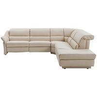 ECKSOFA in Echtleder Hellgrau  - Hellgrau/Bronzefarben, Konventionell, Leder (271/288cm) - Himolla Komfortklass