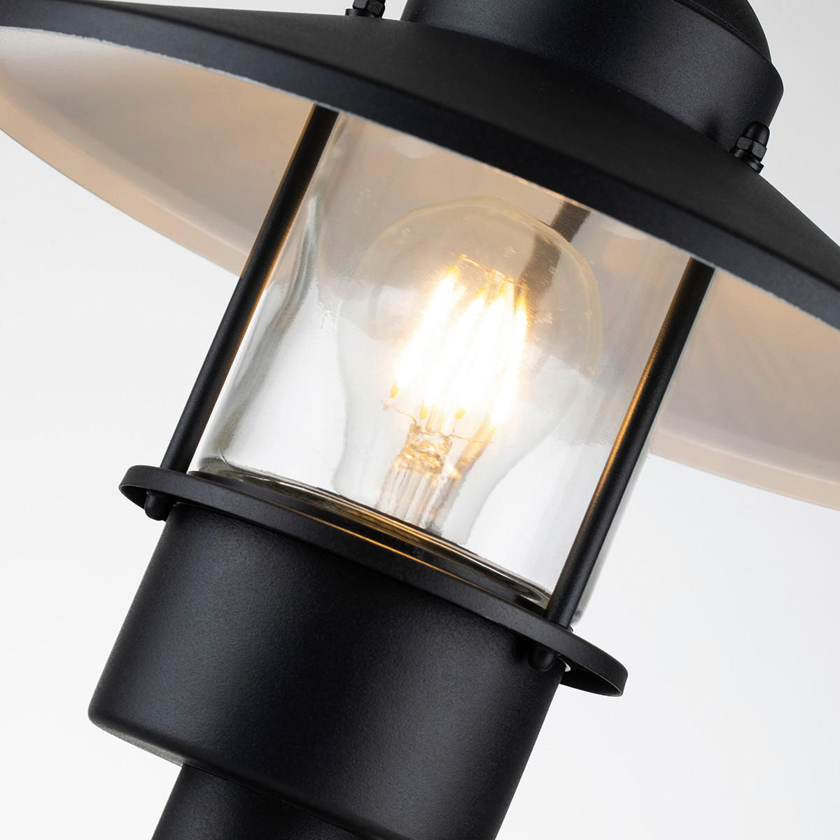 POLLERLEUCHTE Klampenborg 27.5/31.8 cm   - Schwarz, KONVENTIONELL, Glas/Metall (27.5/31.8cm) - Elstead Lighting