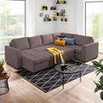 WOHNLANDSCHAFT in Cord, Velours Braun  - Schwarz/Braun, Design, Kunststoff/Textil (160/311/205cm) - Xora