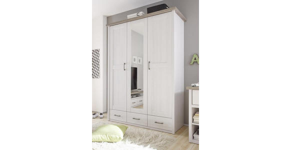 KLEIDERSCHRANK 148/201/62 cm 3-türig  - Trüffeleichefarben/Graphitfarben, LIFESTYLE, Holzwerkstoff/Metall (148/201/62cm) - Carryhome