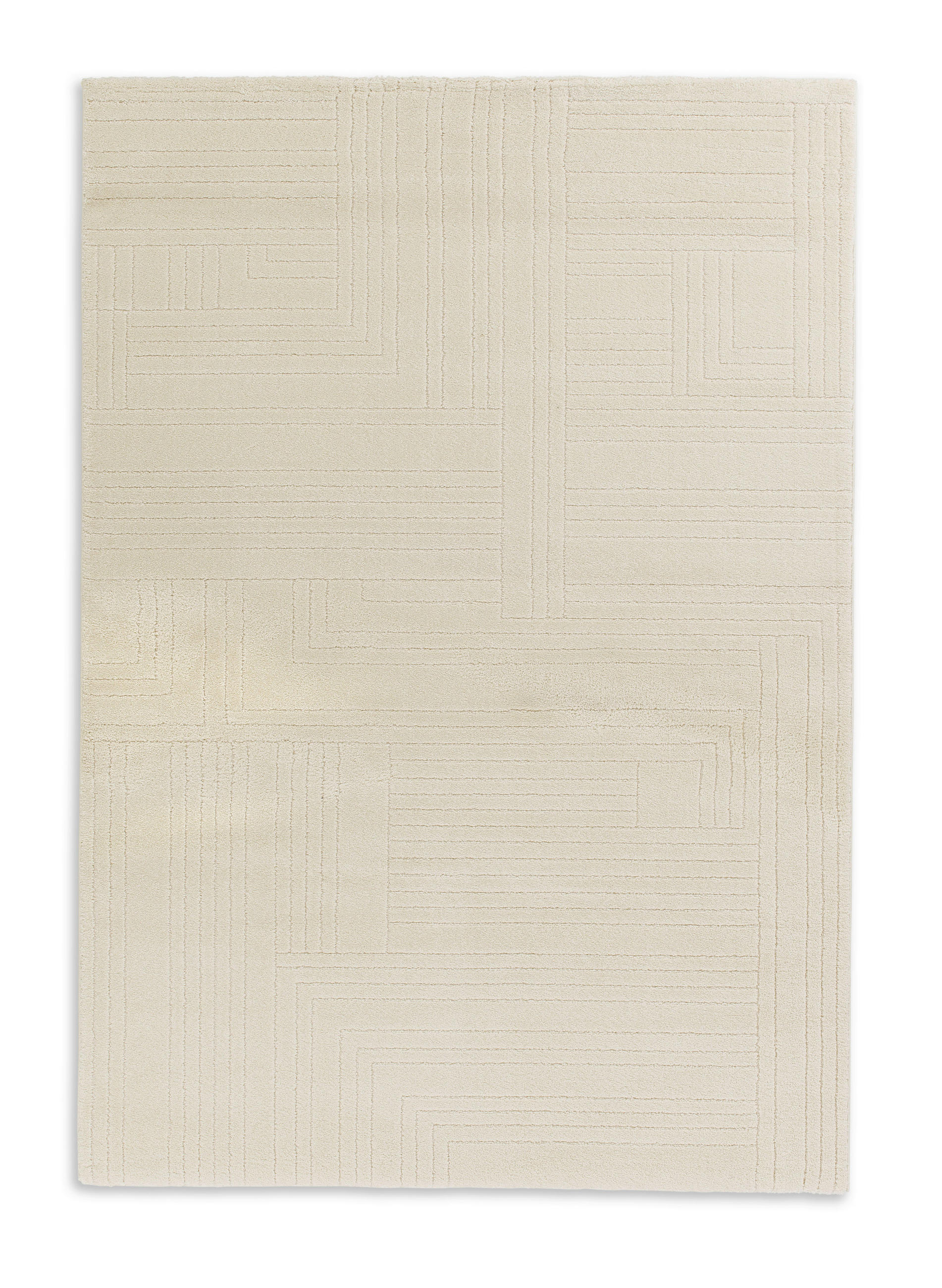 Schöner Wohnen Webteppich Pure Design Creme 133x190 cm