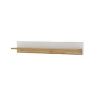 WANDBOARD in 150/20/18 cm Weiß, Eiche Wotan  - Eiche Wotan/Weiß, Design, Holzwerkstoff (150/20/18cm) - MID.YOU