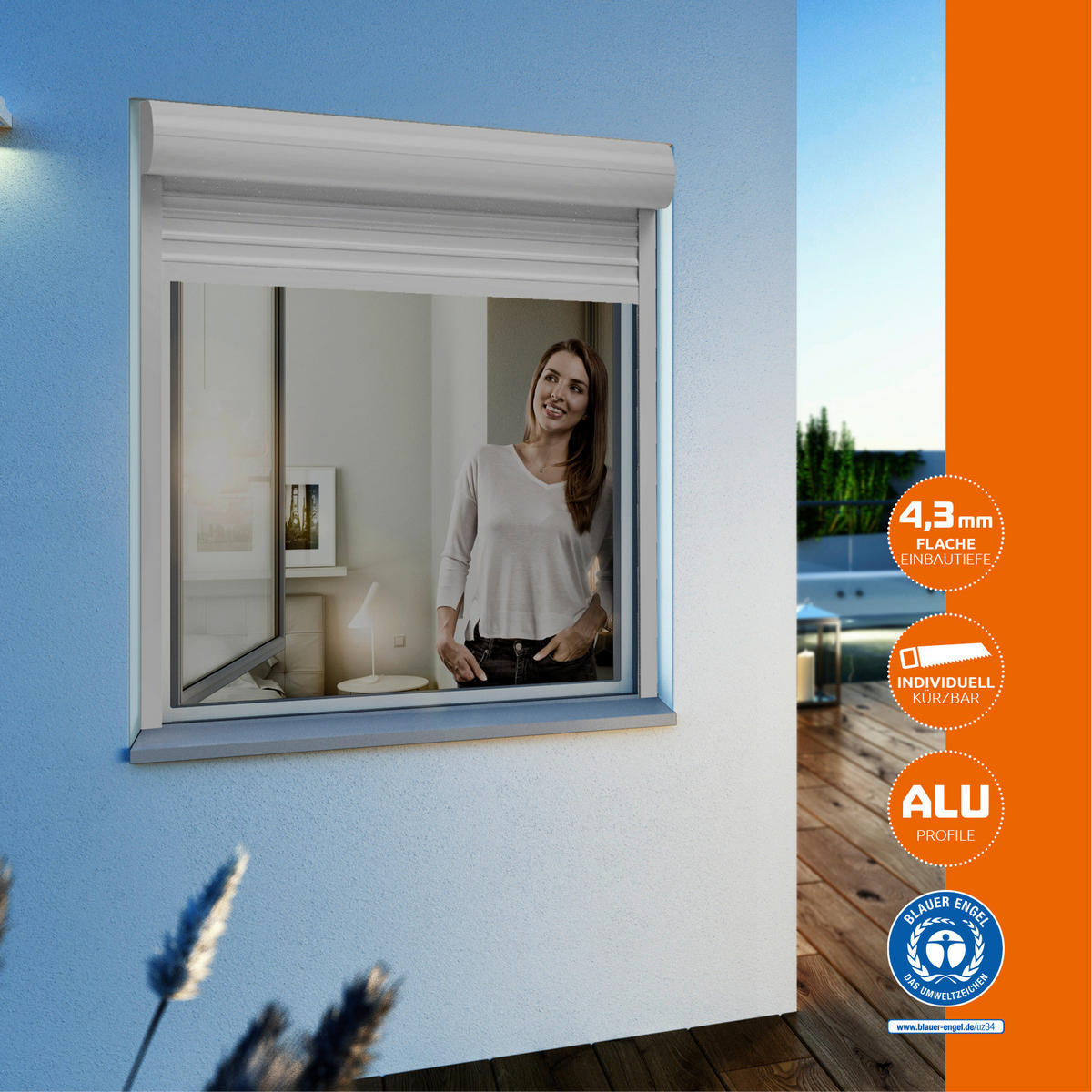 INSEKTENSCHUTZGITTER 100/120 cm  - Weiß, Basics (100/120cm)