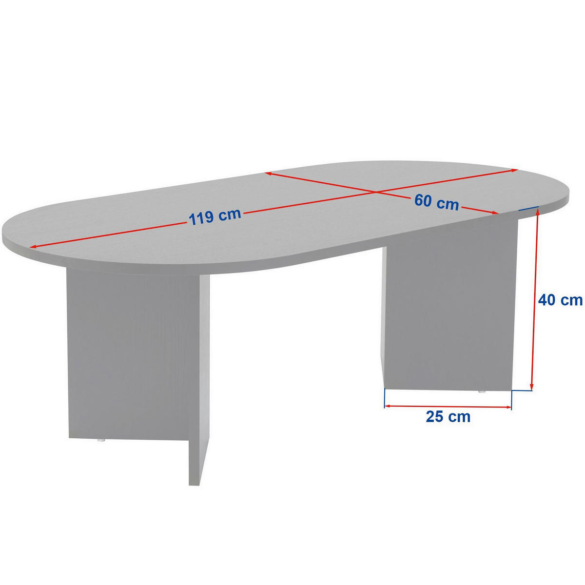 COUCHTISCH Elfenbein  - Elfenbein, Design, Holzwerkstoff (119/40/60cm) - MID.YOU