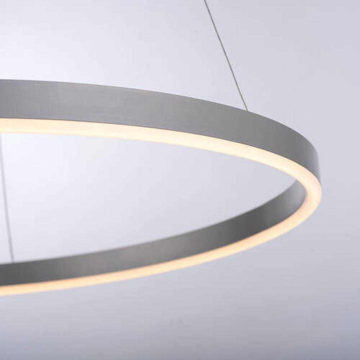 ZÁVĚSNÉ LED SVÍTIDLO, 58,5/58,5/120 cm  - barvy hliníku, Design, kov/plast (58,5/58,5/120cm)