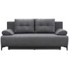 BOXSPRINGSOFA  mit Schlafen auf Sitzhöhe Mikrofaser Dunkelgrau  - Dunkelgrau/Schwarz, MODERN, Textil/Metall (201/100/105cm) - MID.YOU