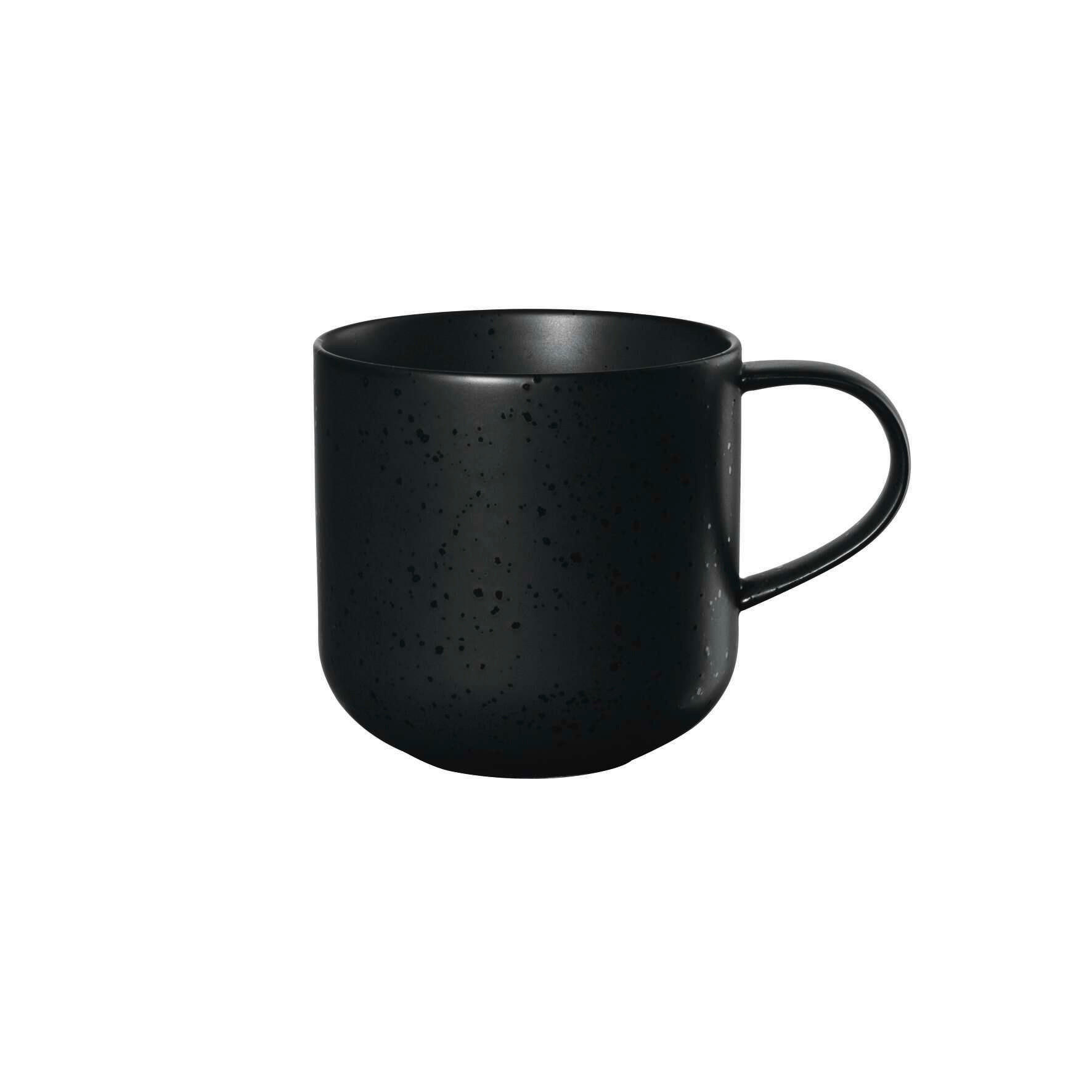 KAFFEEBECHER COPPA KURO  400 ml   - Schwarz, Design, Keramik (9,2/9,5cm) - ASA