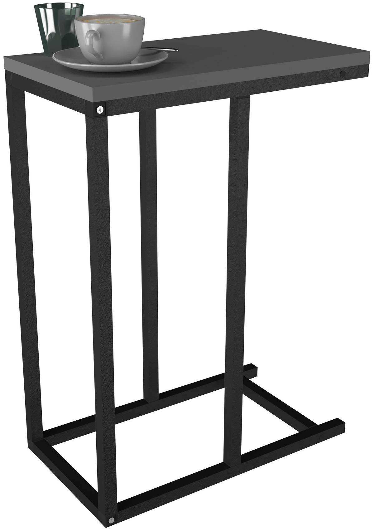 BEISTELLTISCH in Holzwerkstoff 46/26/63 cm  - Anthrazit/Schwarz, Design, Holzwerkstoff/Metall (46/26/63cm) - MID.YOU