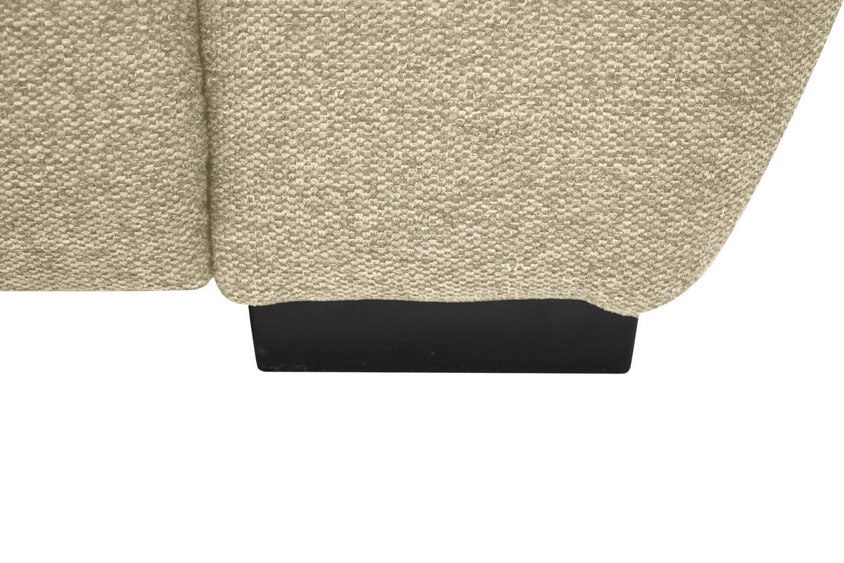 ECKSOFA Beige Webstoff  - Beige/Schwarz, Design, Kunststoff/Textil (187/278cm) - Livetastic