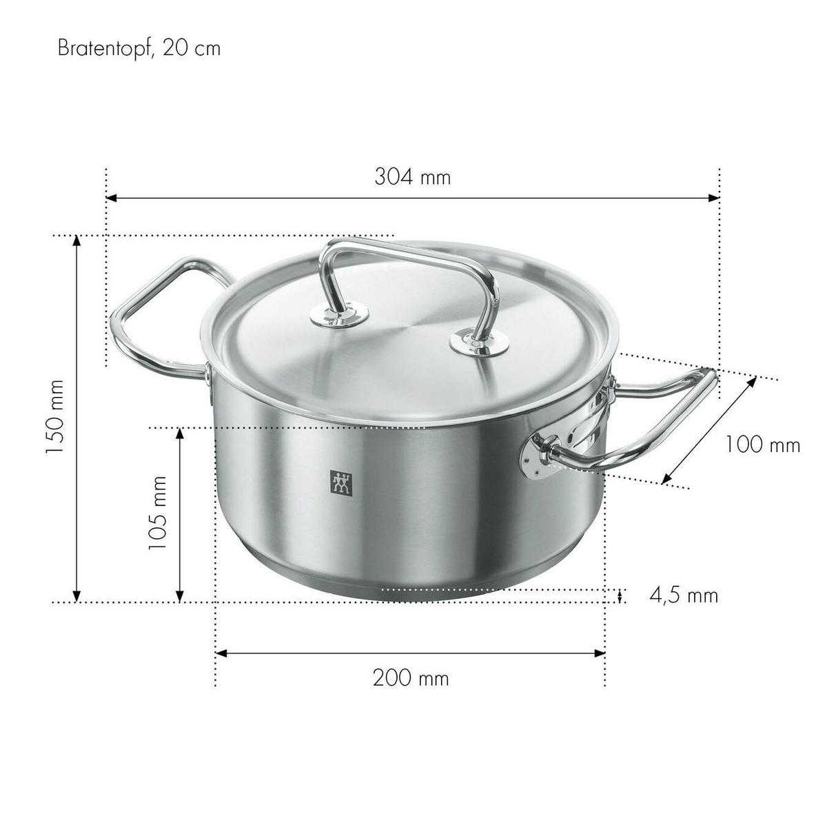 KASTROL, nerezová ocel, 20 cm  - barvy stříbra, Basics, kov (20cm) - Zwilling