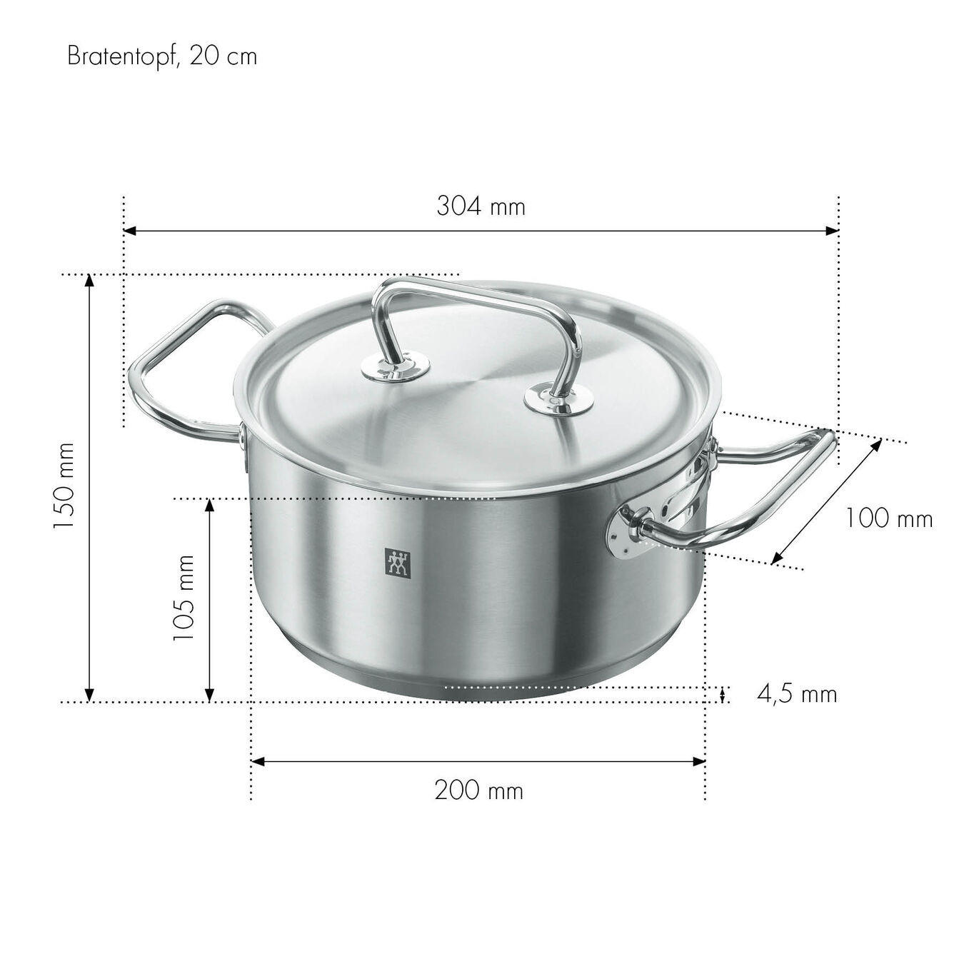 Thumbnail - Zwilling Bratentopf, Silber, Metall, 3,0 L, rund, 12.5 cm, Messskala, backofengeeignet,backofengeeignet, Kochen, Töpfe, ...