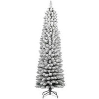 WEIHNACHTSBAUM 210 cm  - Grauweiß, Basics, Kunststoff/Metall (55/180cm)