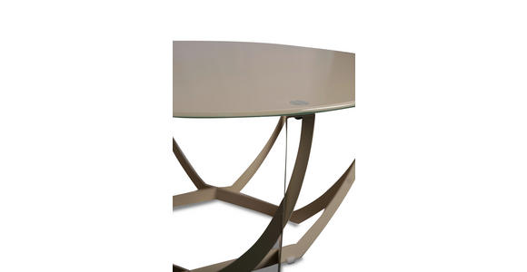 COUCHTISCH in Metall, Glas 80/80/40 cm  - Creme, Basics, Glas/Metall (80/80/40cm) - Xora