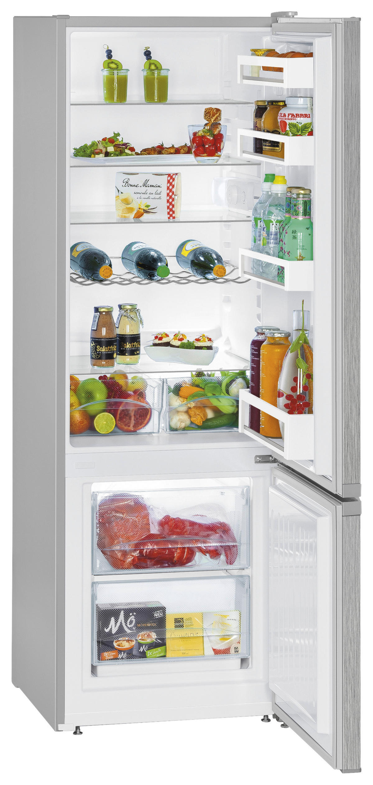 KÜHL-GEFRIER-KOMBINATION 55/161,2/63 cm CUele 2831  - Edelstahlfarben, Basics, Metall (55/161,2/63cm) - Liebherr