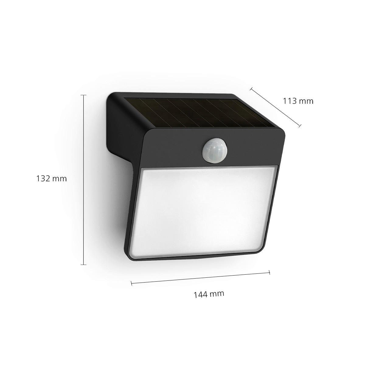 SOLARLEUCHTE 14.4/13.2/11.3 cm   - Schwarz, KONVENTIONELL, Kunststoff (14.4/13.2/11.3cm) - Philips