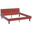BETT 200/200 cm,  in Rot, Koralle  - Koralle/Rot, Design, Metall (200/200cm) - Xora