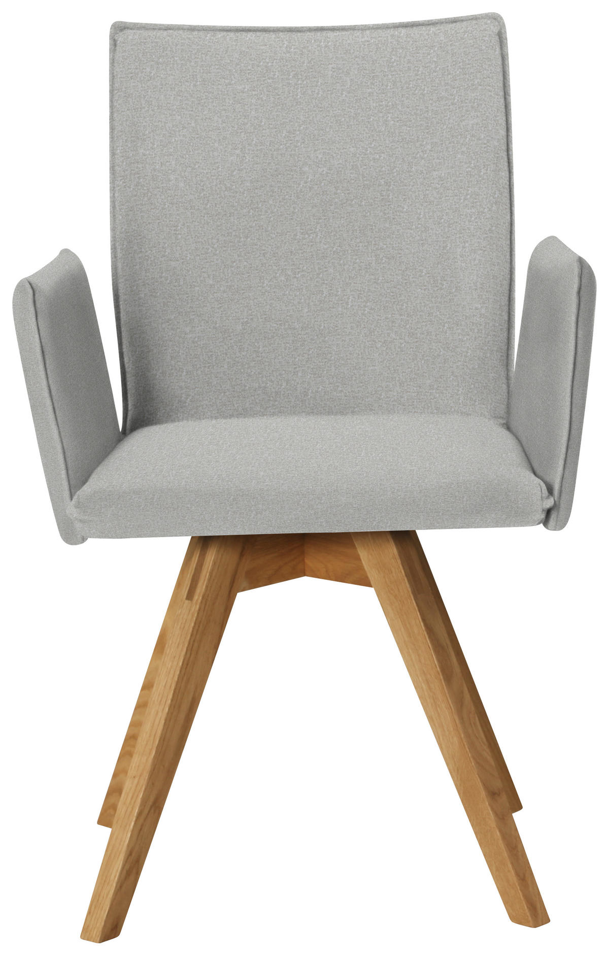 ARMLEHNSTUHL  in Samt  - Eichefarben/Creme, KONVENTIONELL, Holz/Textil (60/91/61cm) - Moderano